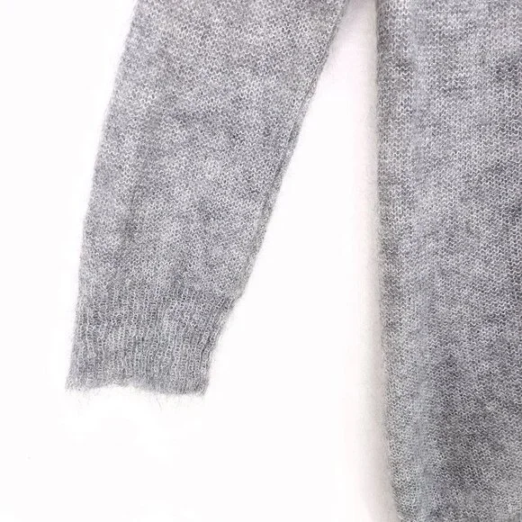 J. Crew Cardigan Womens Size Small Gray Mohair Wool Blend Business Button Up - Picture 5 of 13